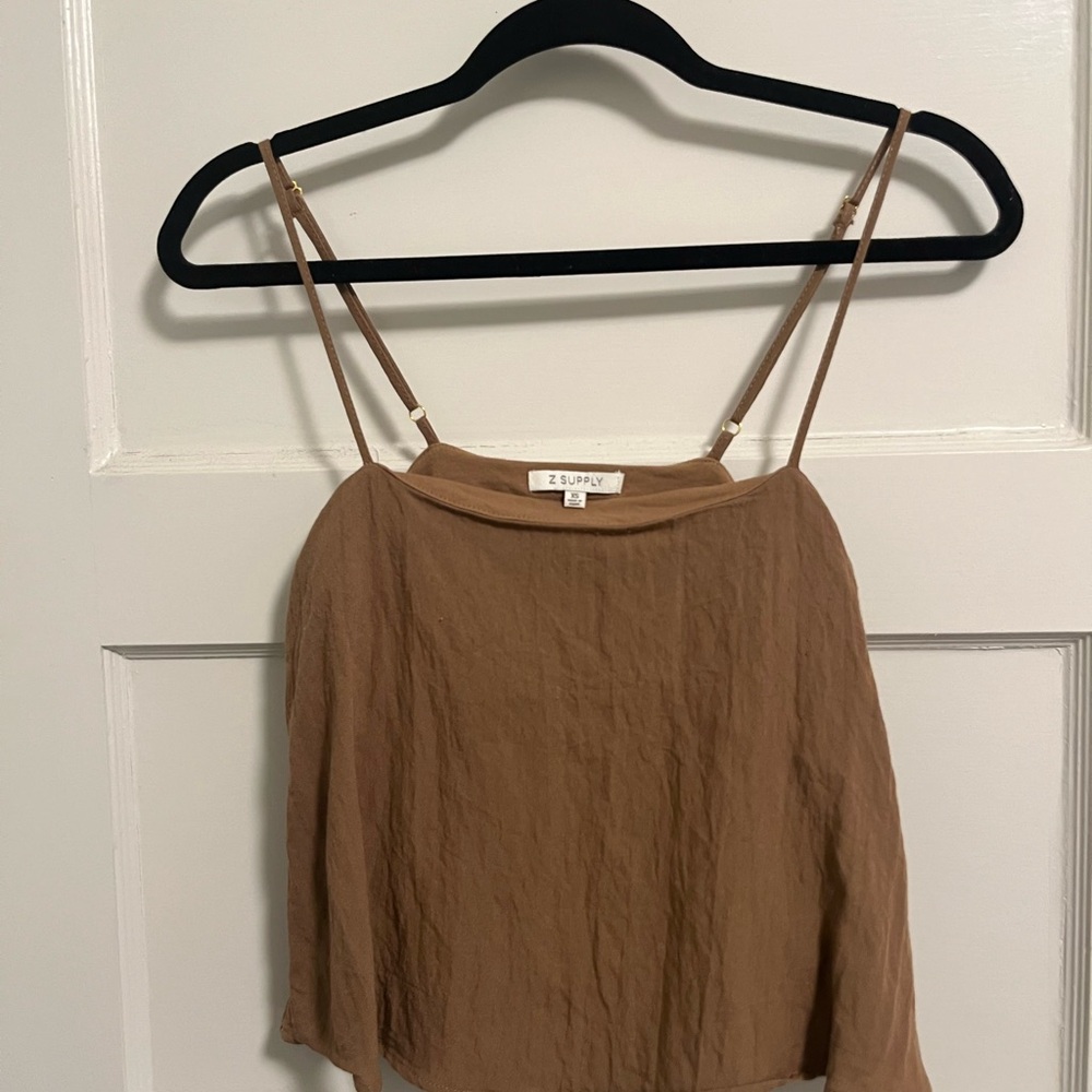 Z Supply Brown 2 piece set with Wide-Leg Pant and Tank Top - Picture 6 of 11